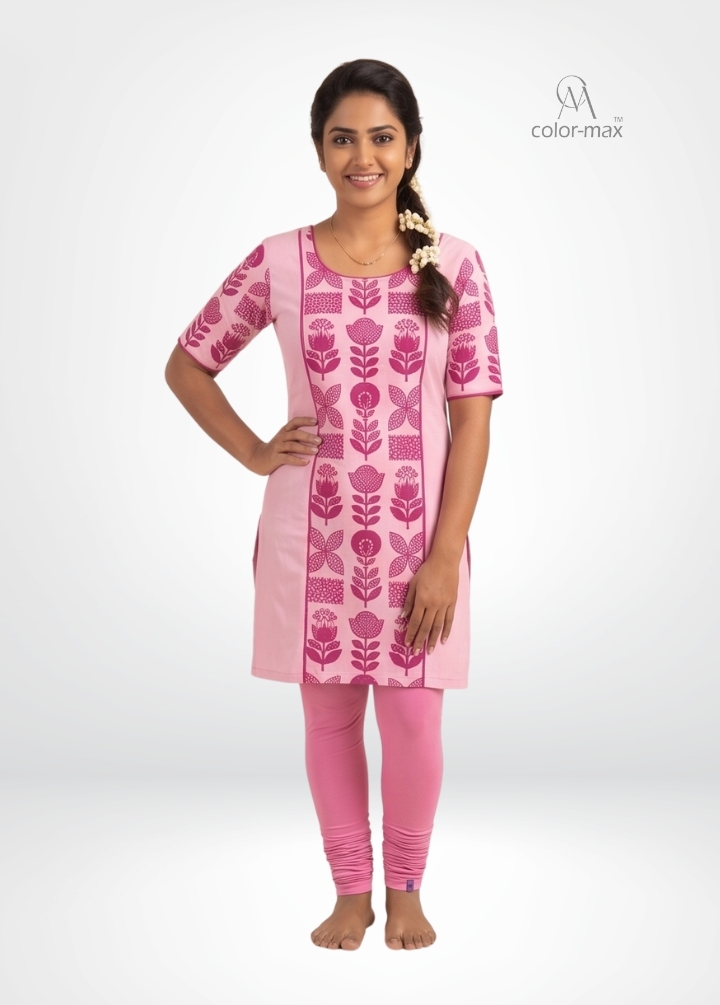 BABY PINK - Premium Cotton Lycra Chudi Leggings